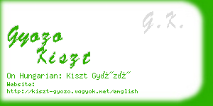 gyozo kiszt business card